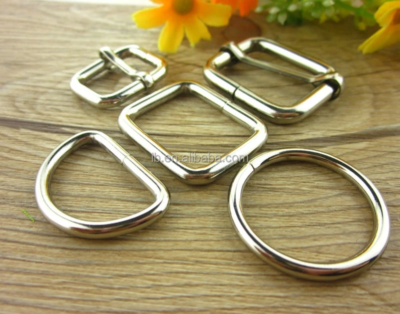 wholesale Metal D ring buckles Clasp DIY Leather Craft garment clothes Luggage belt buckle Rings