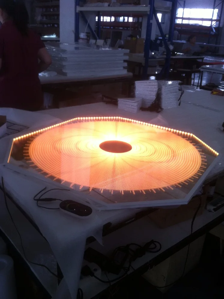 
Custom size and shape V cutting RGB White edge lit acrylic light guide plate led panel for decoration / lighting / backlight 