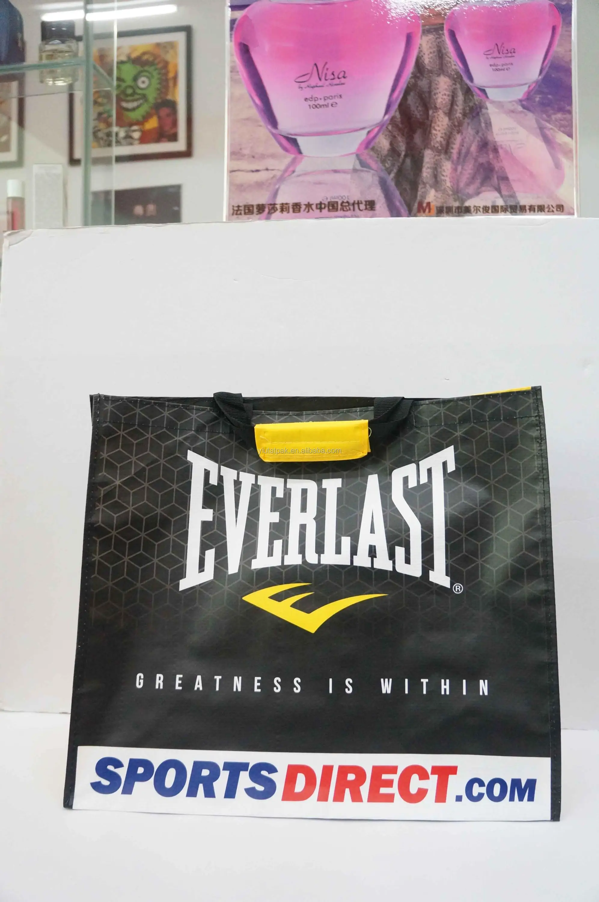 Pepsi promotional Eco-Friendly recycled PP non woven supermarket shopping bag