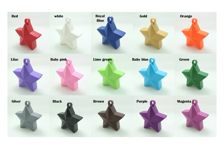 
Party Decoration Solid Star Shape Balloon Weights 
