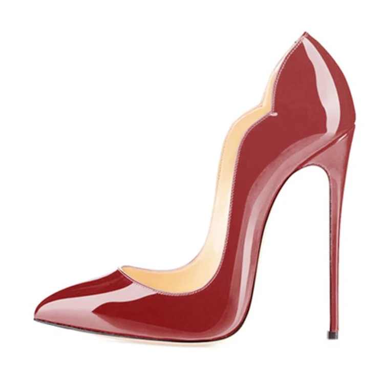 Wholesale Price Manufacturers Summer Fashion Luxury Red And Black Leather Ladies Sexy Pumps Evening High Heel Women Shoes