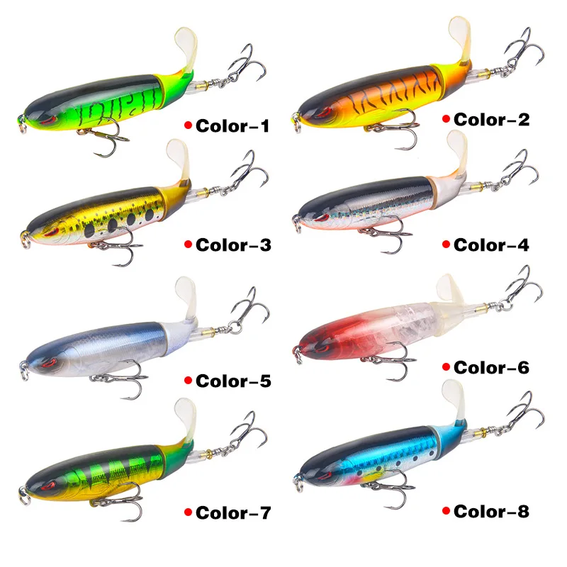 YOUME Whopper Popper 13G 10CM Topwater Fishing Lure Artificial Bait Hard Plopper Soft Rotating Tail Hard Lures