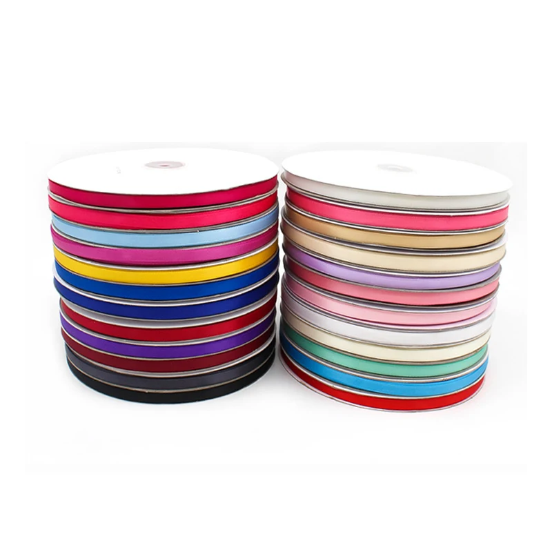Wholesale  colorful single double sided satin ribbon for gifts decorations packaging