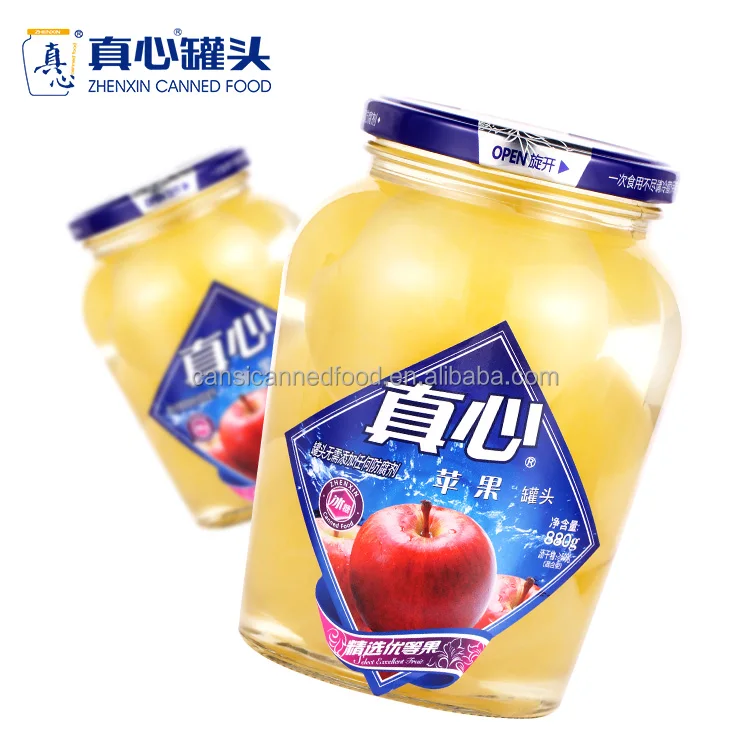 China Famous Brand Canned Food Canned Fruit Canned Apples /Apple Dices in  Light Syrup in 880g