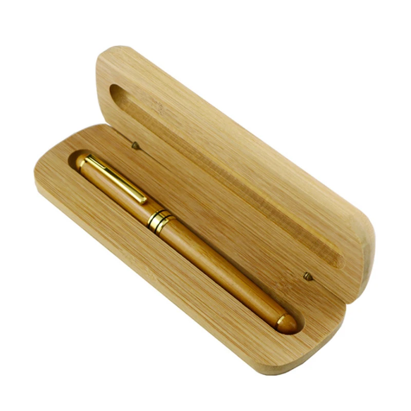 2019 New style good writing bamboo customized logo promotional  roller pen