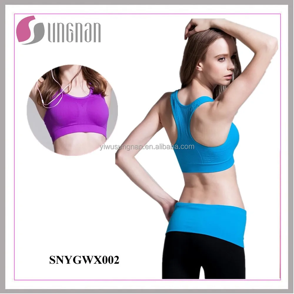 New Design Thin Models Wireless Yoga Sleep Running Shockproof Gather Sports Bra