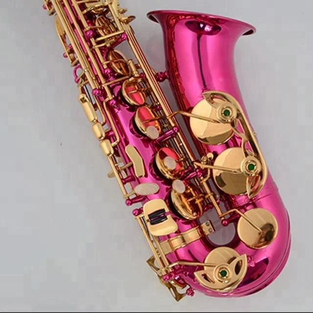 
Accept OEM Dasheng Music DSAS-711PR Pink Red Sax Body Gold Keys Alto Saxophone 