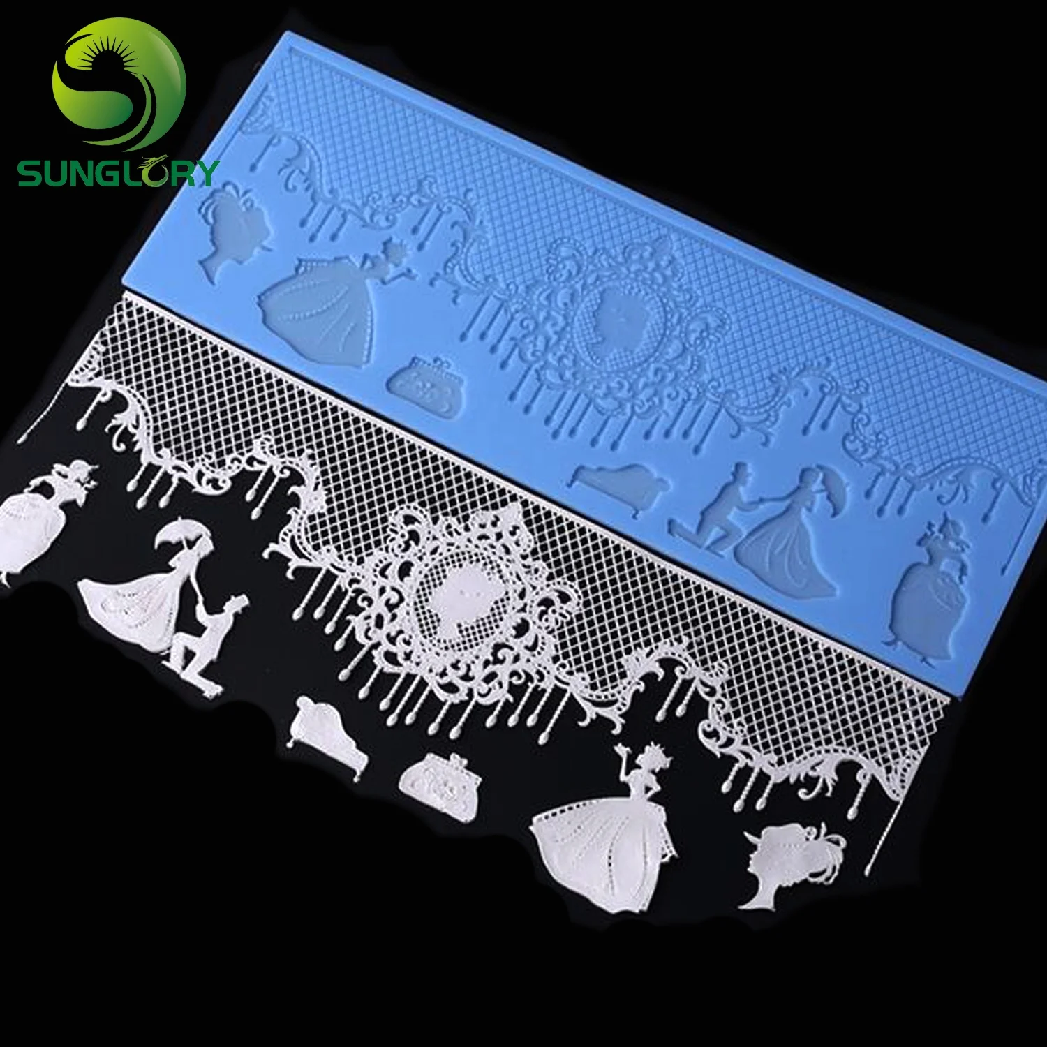 Wedding Decoration Beauty Silicone Lace Mat Flower Lover Sugar Cake Lace Mold For Baking Fondant Lace Mold Cake Decorating Tools