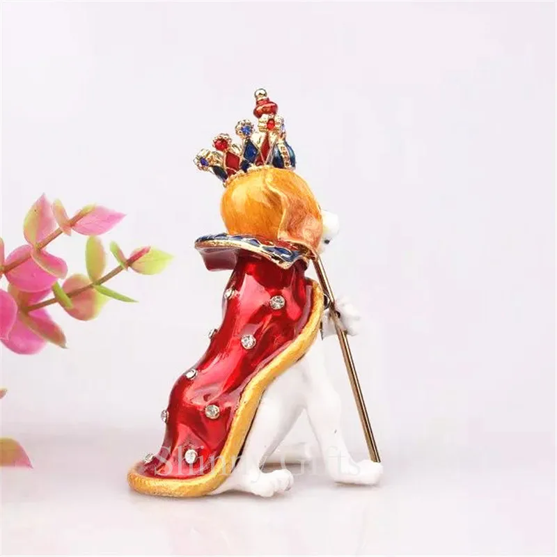 Birthday Gifts Basset Hound Dog King Pewter Trinket Box Home Decorative Box