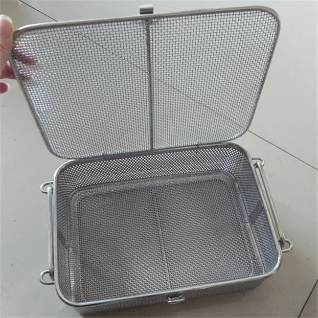 Customized 304 stainless steel wire mesh filter basket drying tray with cover