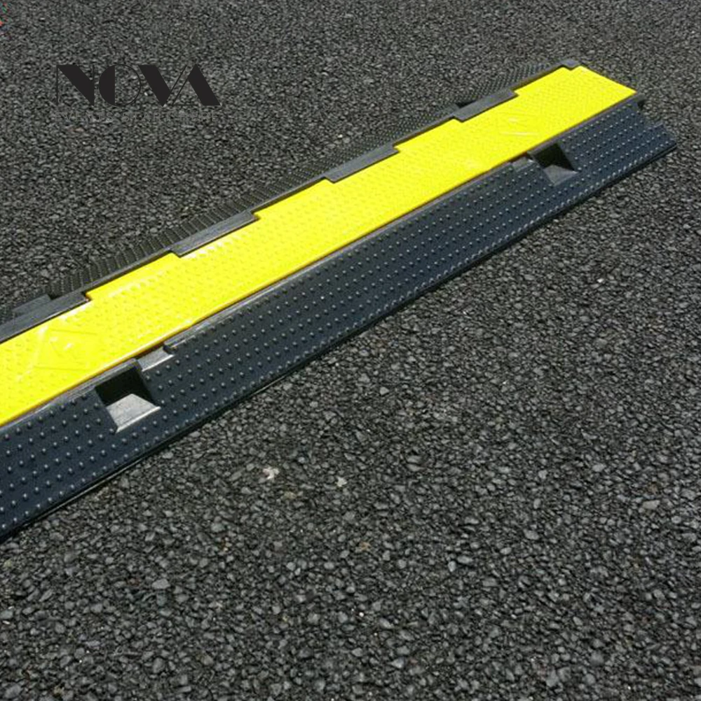 2021 new 1 Channel Yellow Rubber Cable Defender Cable Tray Cable Protector