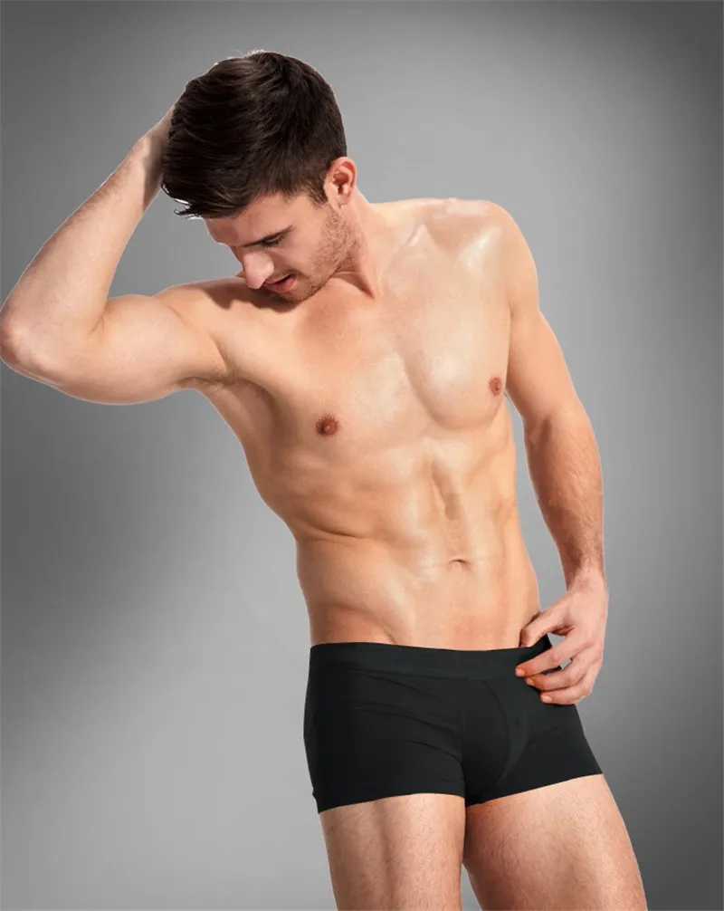 Бесшовные Мужские шорты-боксеры с логотипом на заказ, плоамид 5%, спандекс 95%