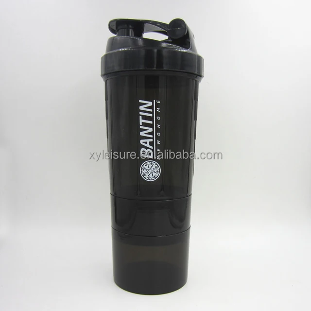 500ml spider shaker bottle with pill box protein spider shaker cup