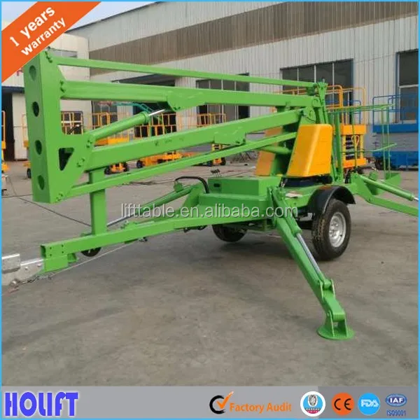 New design 12m lifting height mobile pickup truck boom lift/vehicle mounted boom lift table