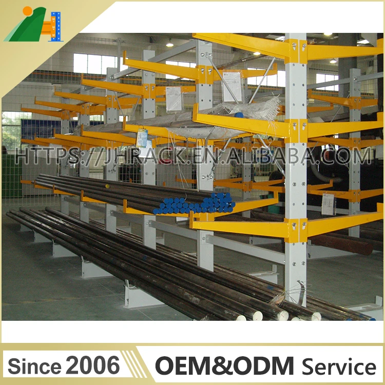 Nanjing jinhui регулируемый тяжелых складского хранения стали консольные стеллажи 2000 кг