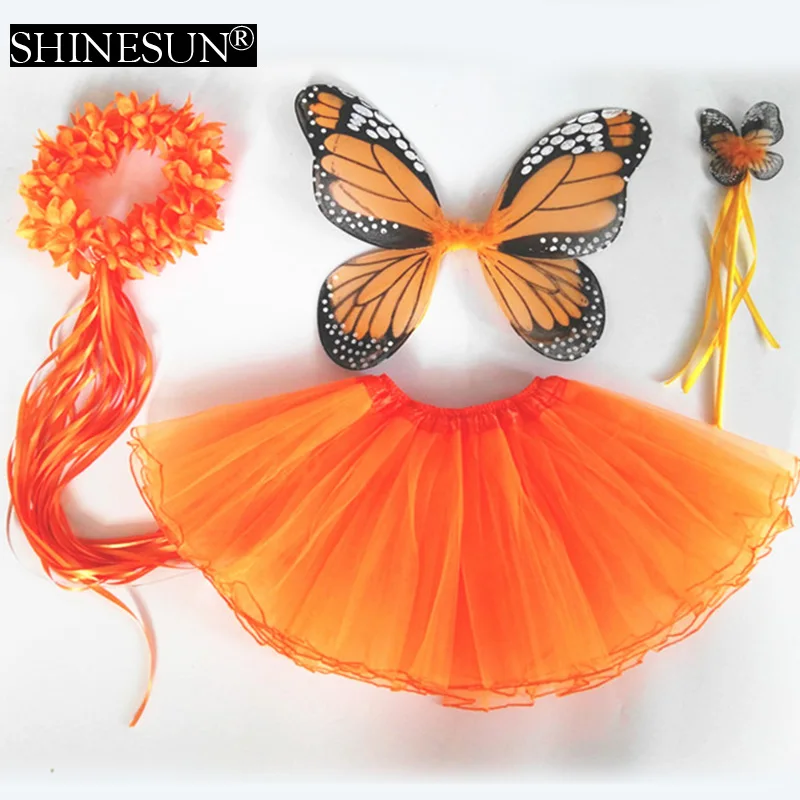 Wholesale Lovely Butterfly Fairy Wings Tutu Costume Sets