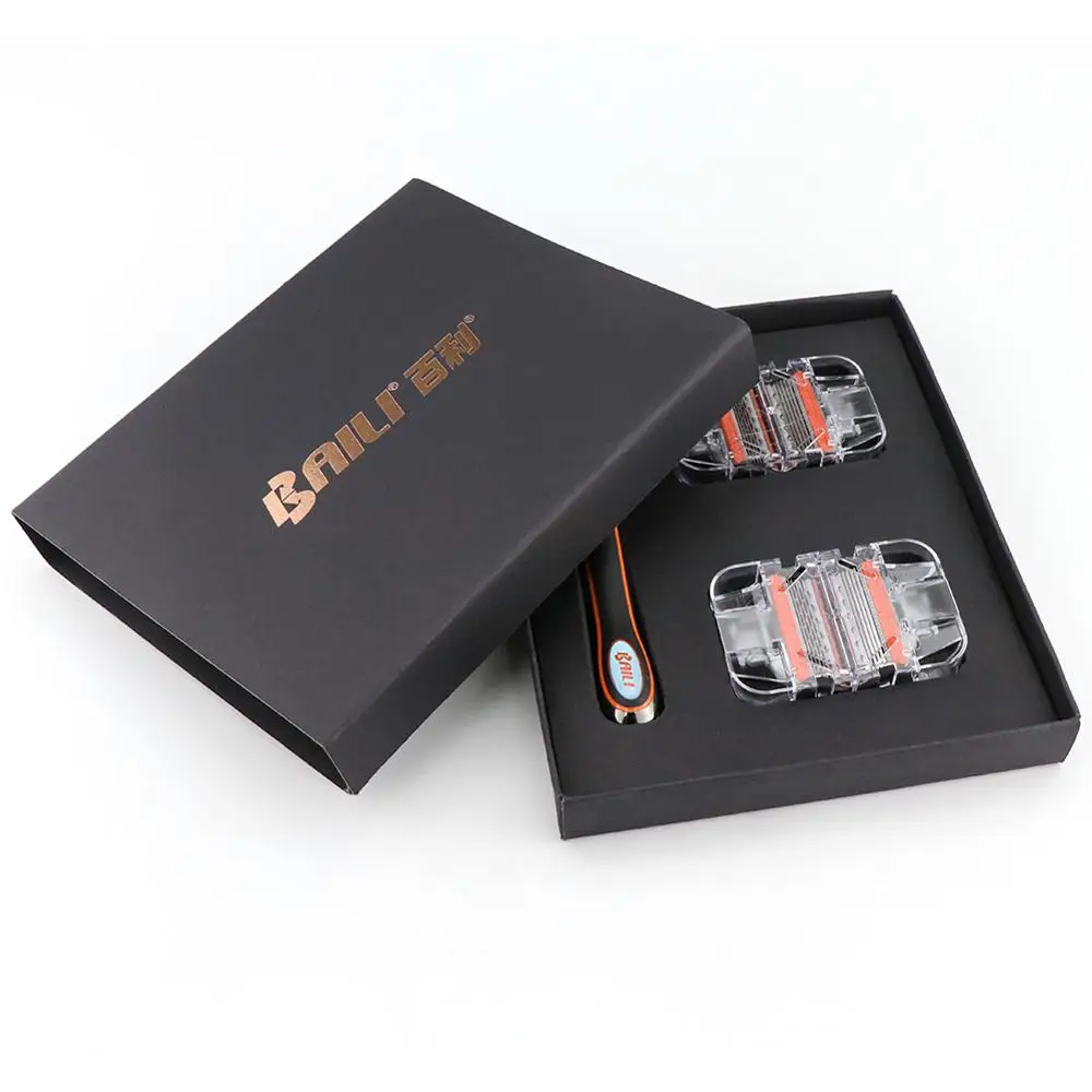 
Five blade Shaver Razor Blades Shaving Heads Replacement cartridge With Metal handle box package OEM 