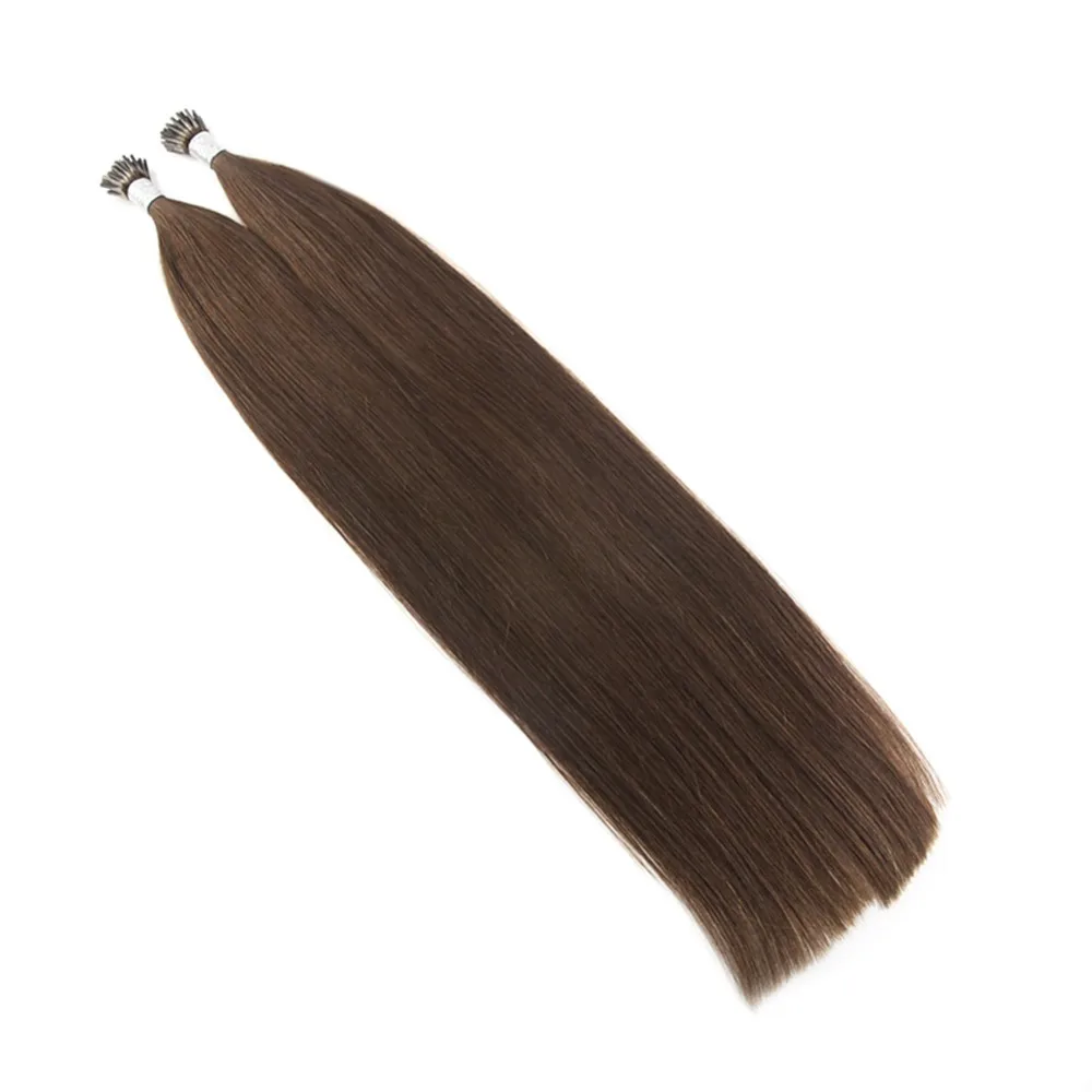 
18-30 Inch blonde wig hair extension Chocolate Brown Color #4 Keratin Tipped 100% Real Remy human hair wigs Bulk1g/pcs Wholesale 