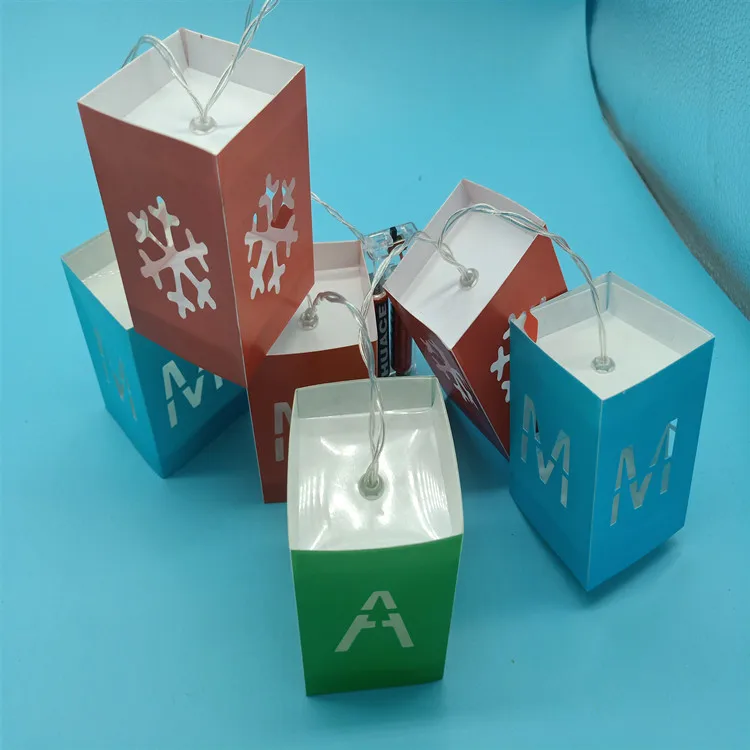 Hot Sale Battery Powered  Hanging Lamp   PVC material gift box LED String Lights for led christmas decorative led lights