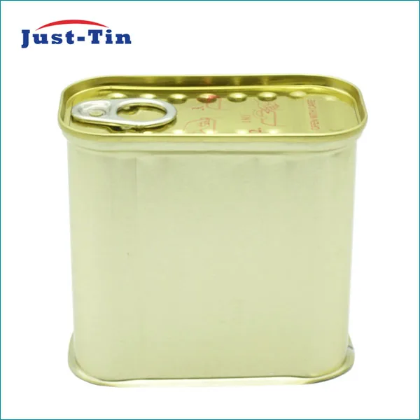 306# can  200g 3 piece Empty Tin can  food rectangle tin box for luncheon meat