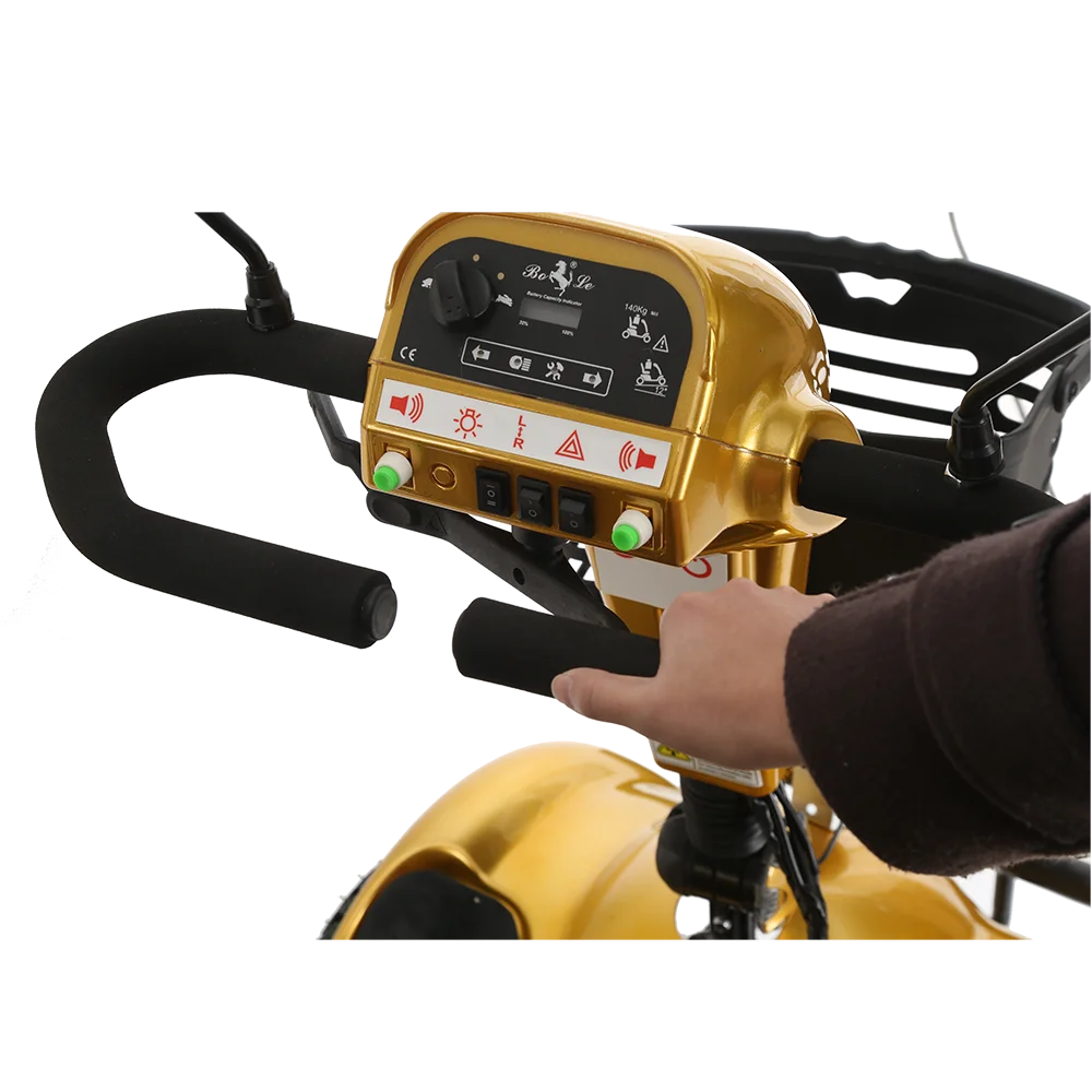 24V 250W 4-Wheel Electric Mobility Scooter 13 Inch Pneumatic Tyres 50km Range 25km/h Max 48V 20ah Shock Absorber Handicapped