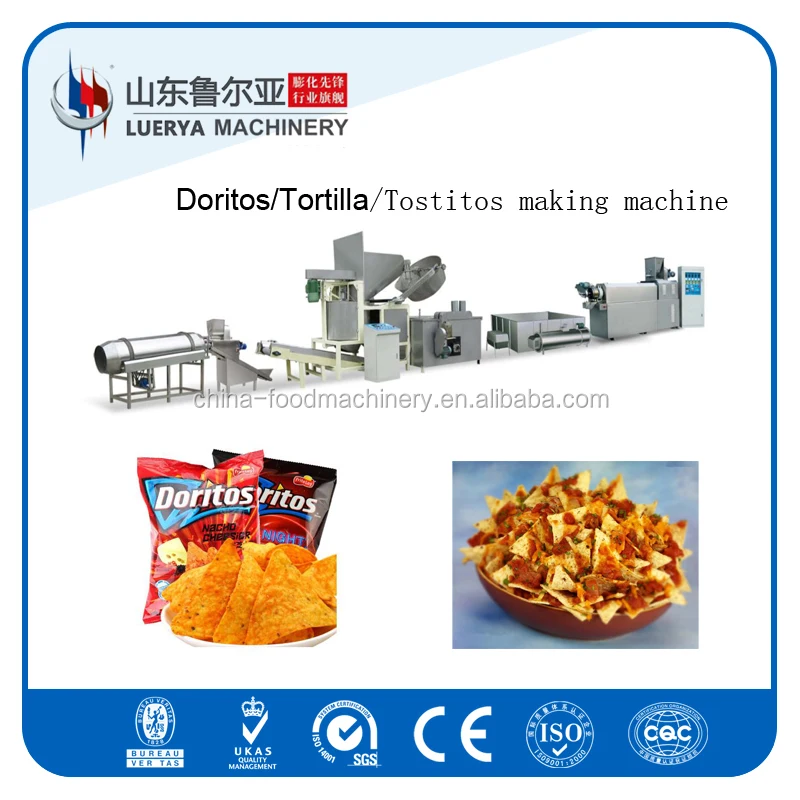 Factory Manufactured Tortilla Chips Snack Food Making Machine Production Line