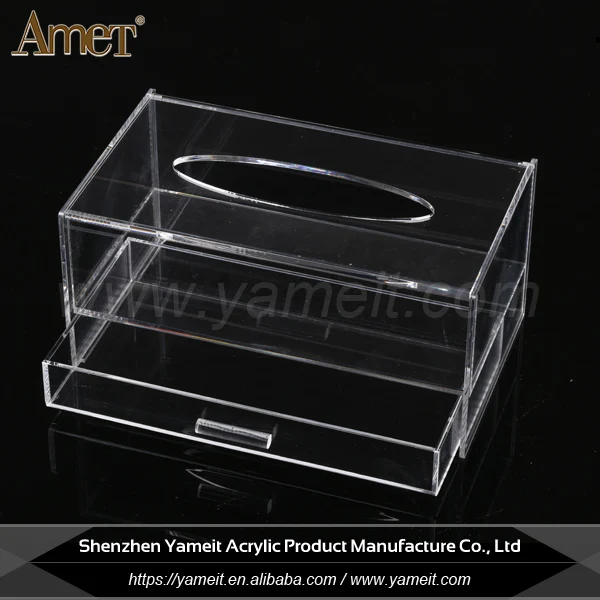 High quality transparent acrylic facial tissue box