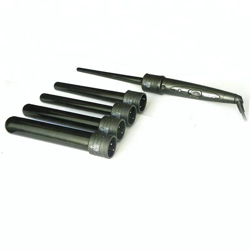 5p interchangeable 5 in 1 curling wand iron
