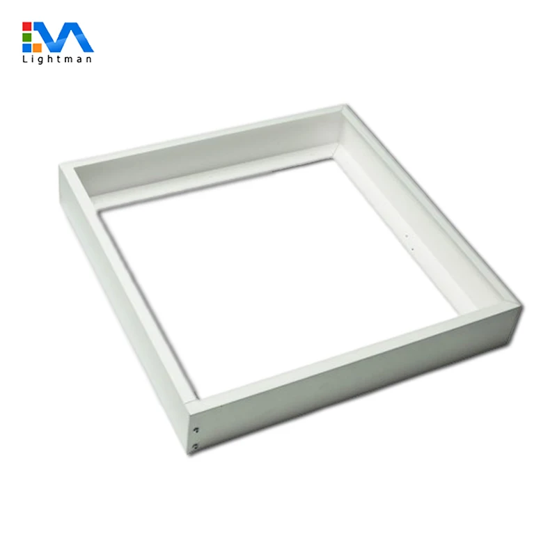 Aluminum Silver White 600x600 60x60 2x2 Led Panel Light Surface Mounted Frame