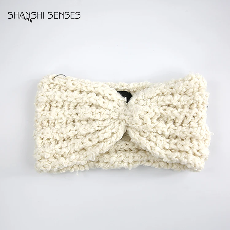 100% Polyester ladies knitted warm headband winter