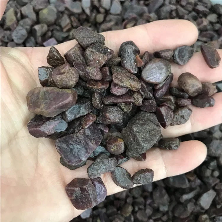 Natural raw red corundum gemstone rough crystal mineral tumble stone for decoration