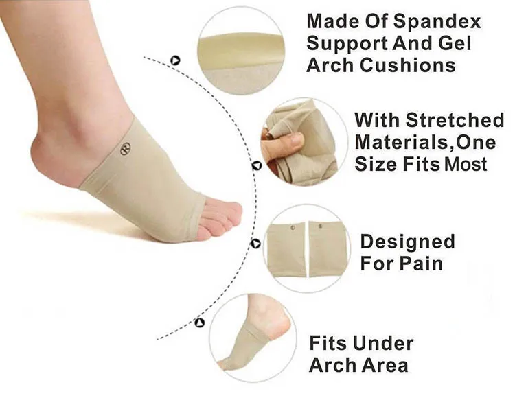Arch Support Sleeve Flat Feet Orthotics Socks Cushion For Fascitis Plantar