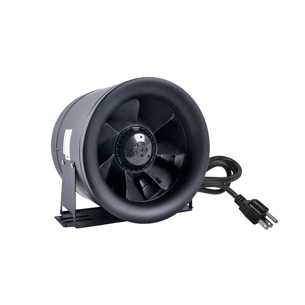 TRILITE Electric Industrial Ventilation Mixed Flow In line Duct Radiator Fan 10inch for greenhouse