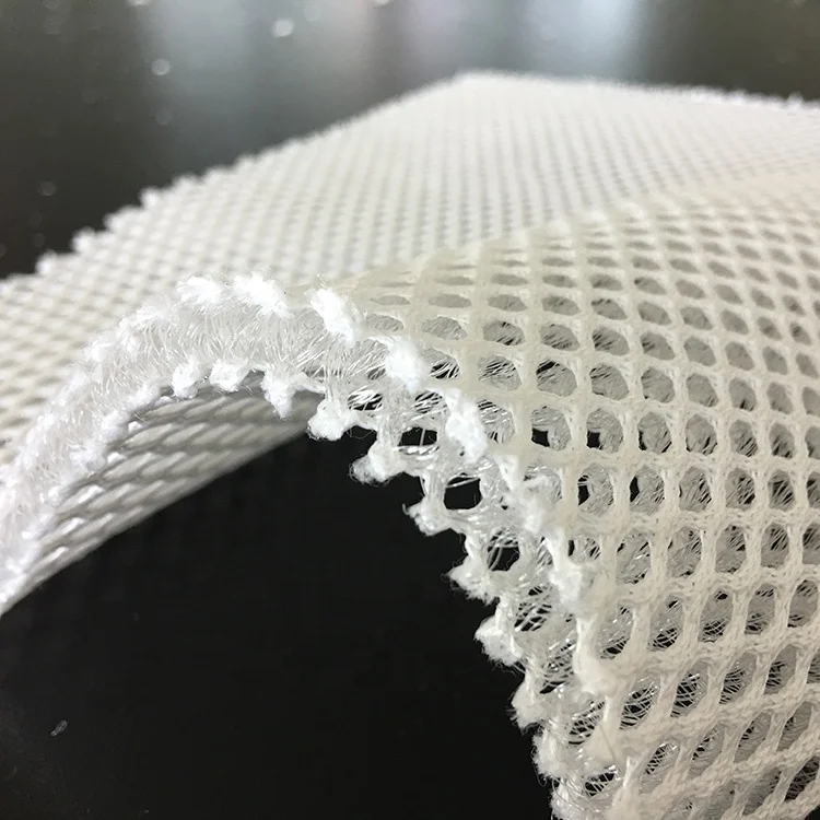 Newest material free sample small hexagon 300-700g/m2 6mm polyester 3d spacer air mesh fabric for home textile