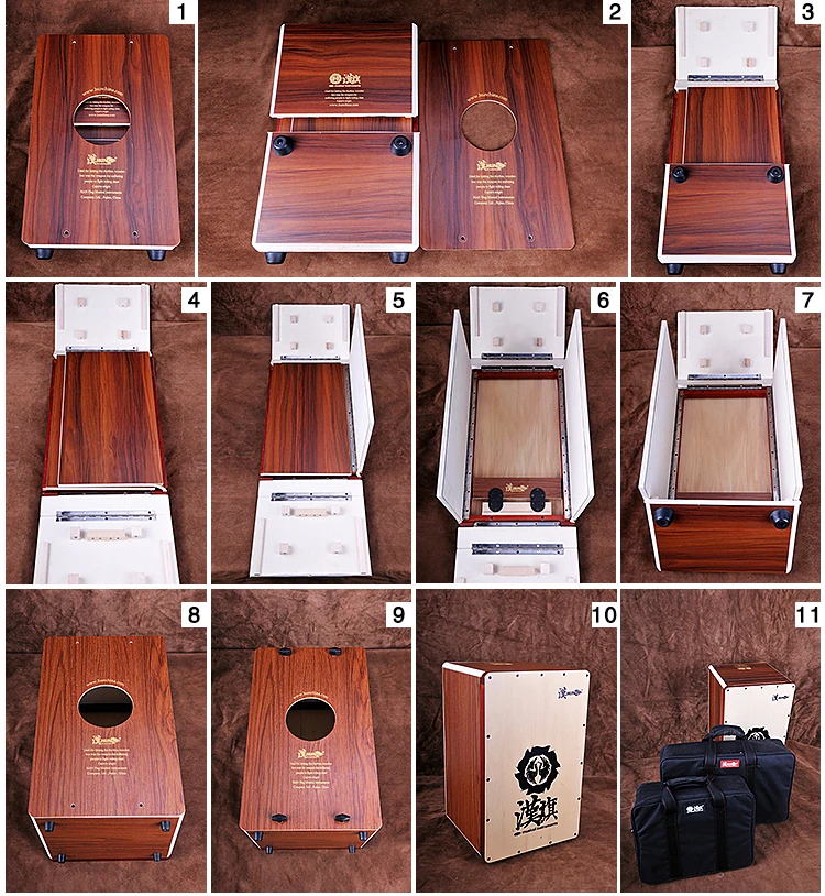 Custom Wood Cajon Percussion Instrument Drum Box Cajon