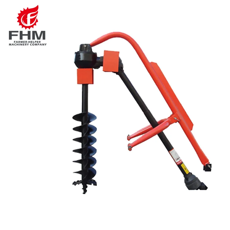 FHM manual lowes hydraulic fence tractor mini post hole digger