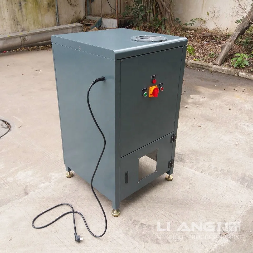 Portable glass bottle crusher with universal casters for reducing volume