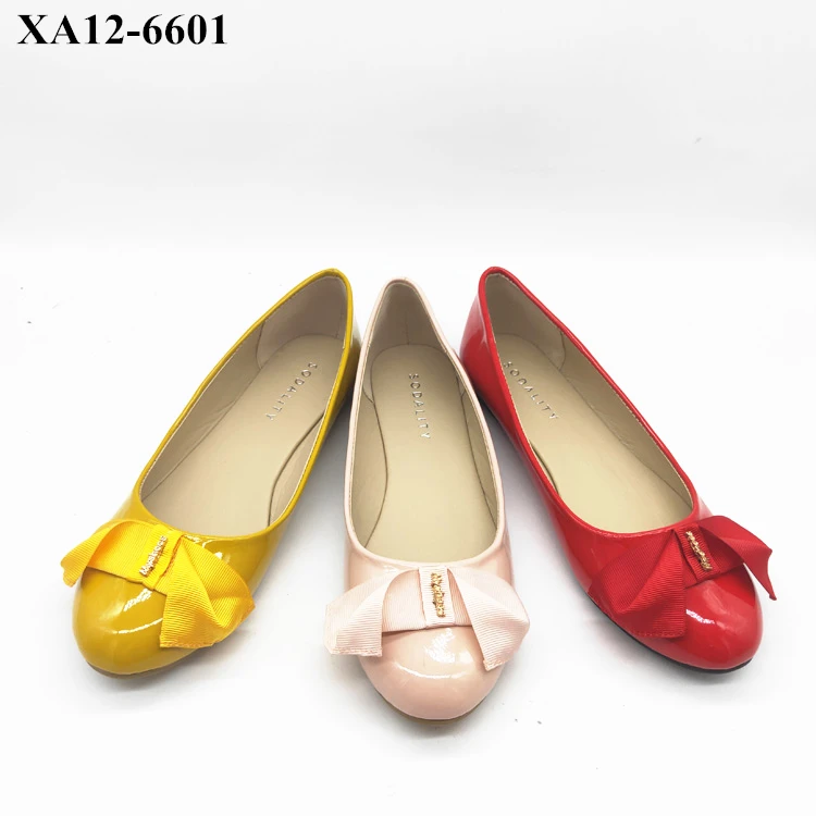 bow decorations latest hot 2019 round shape ballerinas  shoes for lady young girls