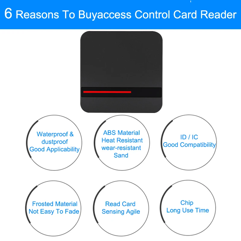 Eseye 13.56MHZ/125KHZ Smart IC ID Chip Access Control System Card Reader IP68 Waterproof