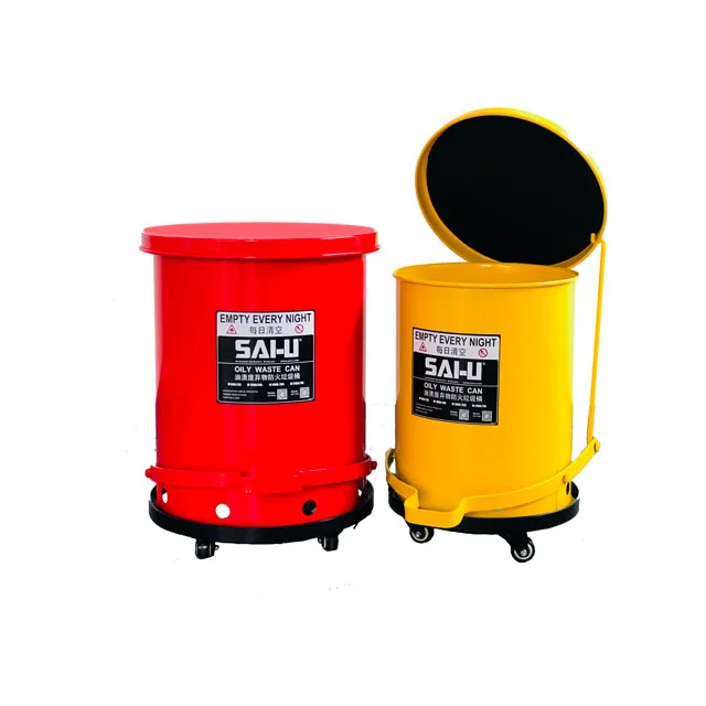 Steel Flammable Safety SAI-U Oily Waste Can 10 gal trash can 38L