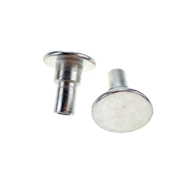 Galvanized Flat Head Shoulder Semi-tubular Rivets Metal Steel Fastener 8mm for Metal Sheets