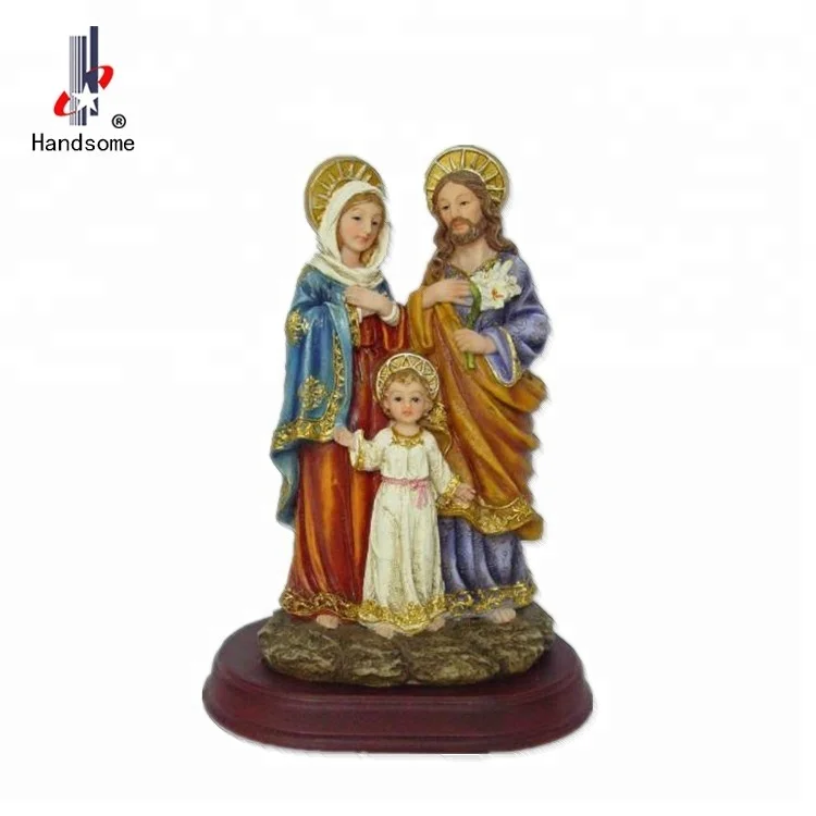 8.5 Inch High Quality Guardian Angel Resin Religious Holy Family Crafts