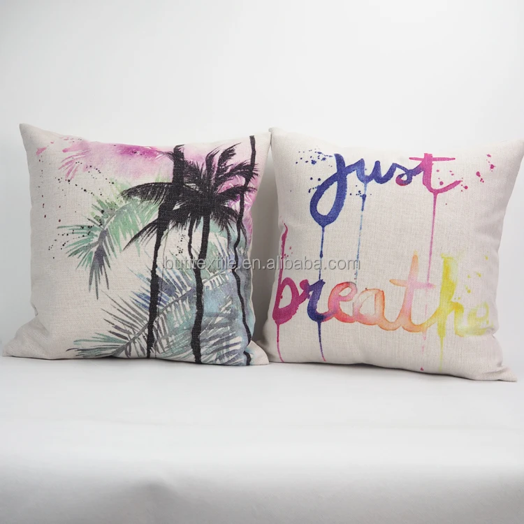 
New design printed custom sofa home decorative lumbar back support cushion covers 