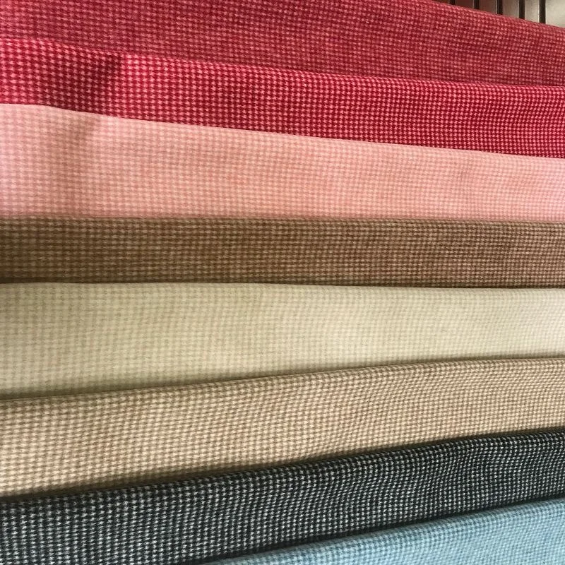 
50% Wool 45% Polyester 5% Other Double sided Houndstooth Dogtooth Wool Fabric In Stock 