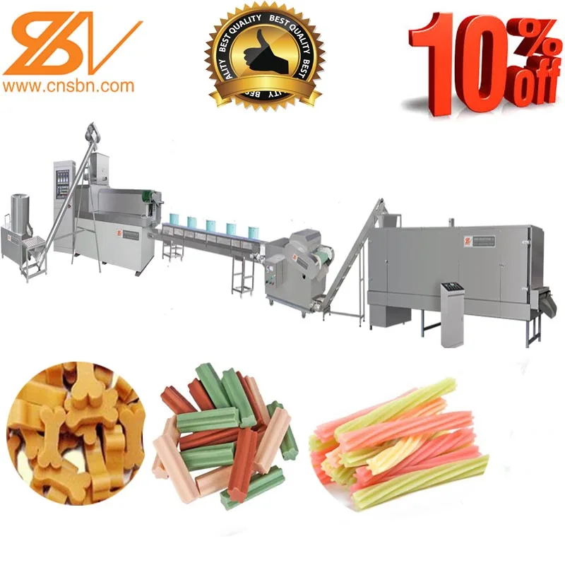 
soft and hard Dog chews chewing stick snack food extrudering machinery 