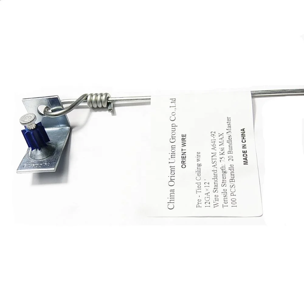 Pre-Tied Ceiling Wire With Pin and Clip