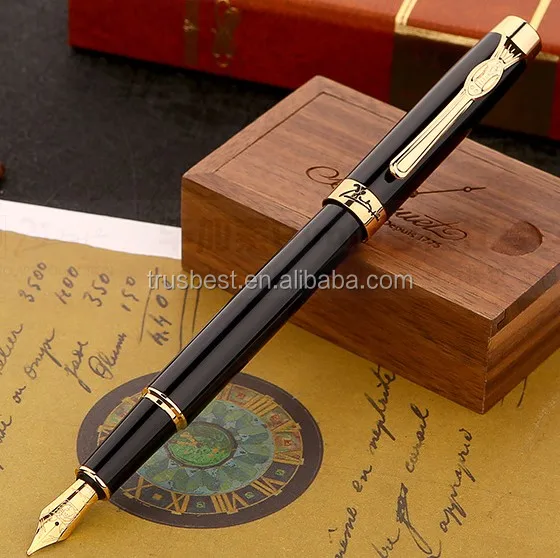 Picasso 933 Fountain Pen/(Pure Black)Gold Clip Iridium Fountain Pen/High Quality Ink Fountain Pen For Students