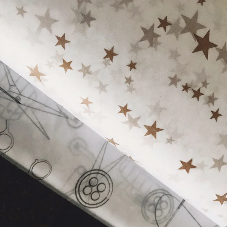 
Printing company logo foil gold silver gift wrapping tissue paper 