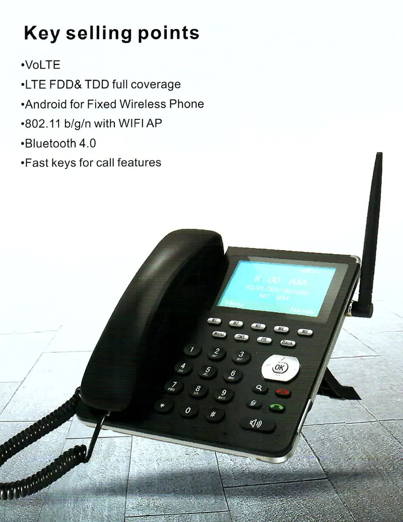  4G FPW android 8 1 LTE TDD FDD GSM WCDMA volte voip фиксированный беспроводной Настольный