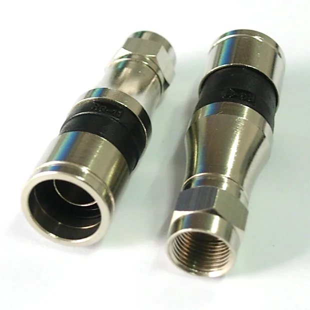 Waterproof Compression f plug rg 6 coaxial cable connector
